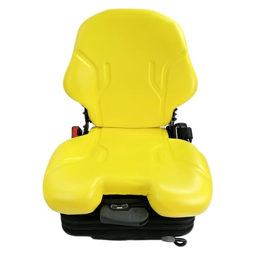 E-AS69YL Universal Yellow Suspension Seat for John Deere Equipment (Tractor, Mower & More)