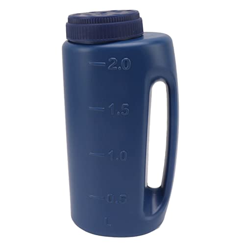 Handheld Fertilizer Spreader Hand Held Grass Seed Spreader Crop Spreading Salt Sowing Pot (Blue) - color: Blue