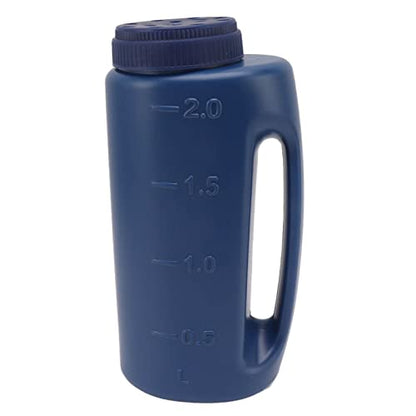 Handheld Fertilizer Spreader Hand Held Grass Seed Spreader Crop Spreading Salt Sowing Pot (Blue) - color: Blue
