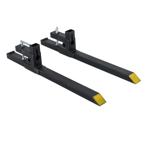 43" 2000lbs Clamp on Pallet Forks, Heavy Duty Attach Bucket Fork