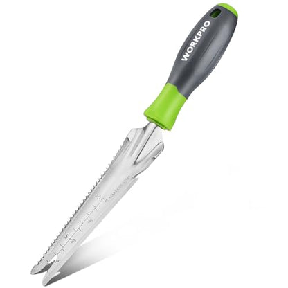 WORKPRO 5-in-1 Hand Weeder Puller, Stainless Steel Garden Trowel