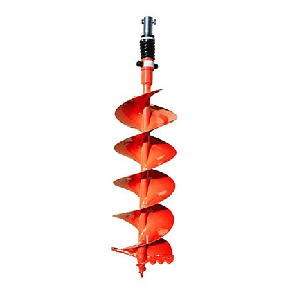 GardenTrax Double Spiral Earth Auger Spiral Drill Bit 6” x 36”, Post Hole Digger with 7/8" Drive Drill - size: 6INCH
