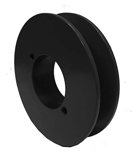Single Groove 5.75" Cast Iron Electric Motor " H " Pulley/Sheave, Bushing Included, for 5/8" Top Width B/5L/BK/5LK Section V Belt, 1 Groove Pulley (1" Shaft / 1.00 Bore, BK60H) - size: 1" Shaft / 1.00 Bore