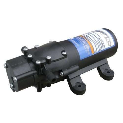 EF1000-BOX Everflo 12V DC Diaphragm Pump 1.0 GPM 40 PSI Demand Switch for Agricultural Sprayers, 3/8 Inch Hose Barb