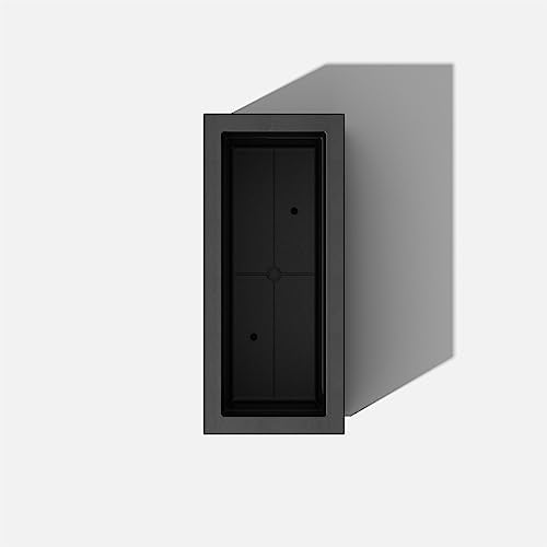 Veradek Block Series Long Box Planter - Rectangular Outdoor Planter - color: Black, size: Small