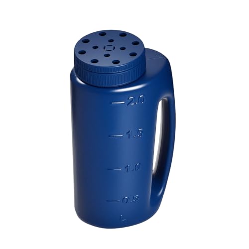 Adjustable Handheld Seed Shaker – Hand Spreader - Capacity Multi-Purpose Spreader for Fertilizer, Grass Seed, Ice Melt & Lawn Care - Blue - color: Blue