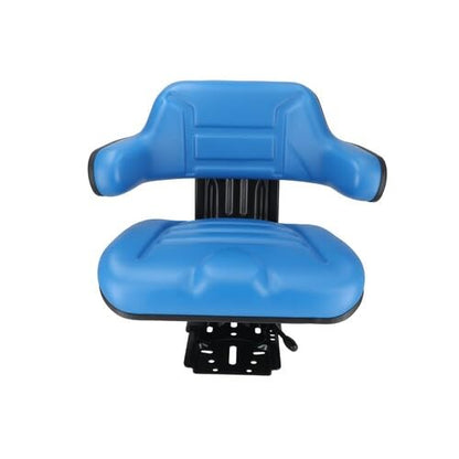 Seat Assembly Grammer Style Vinyl Blue fits New Holland 4835 5635 6635 7635 E7NN400KA fits Ford 2000 2110 2120 2600 3000 3600 3610 4000 4100 4110 4600 4610 5000 5610 6600 6610 7610 7710 E7NN400KA12M