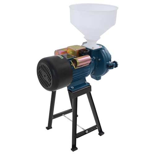 110V 2200W Commercial Corn Grinder Electric Dry Grain Mill with Funnel - color: 110V 2200W 1400RPM, Dry Grinder