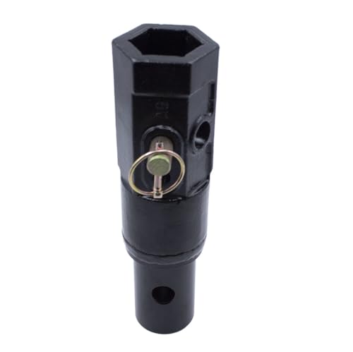 Auger Adapter 2 inch Female Hex to 2-9/16 Male Round Drive Shaft Convert