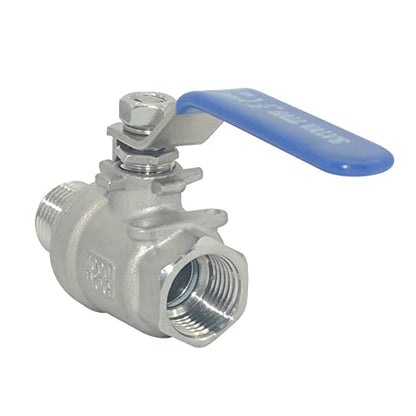 DAN SPEED 1/2 Inch Male x Female NPT Ball Valve S304 Stainless Steel,Full Port Heavy Duty for Water, Oil, and Gas,1000WOG (1/2 inch) - size: 1/2 inch