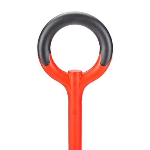 Root Slayer 22211 Round Head Digging Shovel for Landscaping, Red - style: Round Head XL