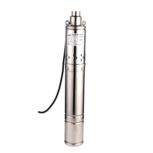 3.5 Inch Tube Stainless Steel Deep Well Pump 1HP Submersible Screw Well Pump 220-240V/60Hz Well Water Pump Max.Head 100m/328ft Flow 8GPM 90mm Well Pump for Home and Industrial Garden Agricultural - size: 1" 220-240V 60Hz 1HP