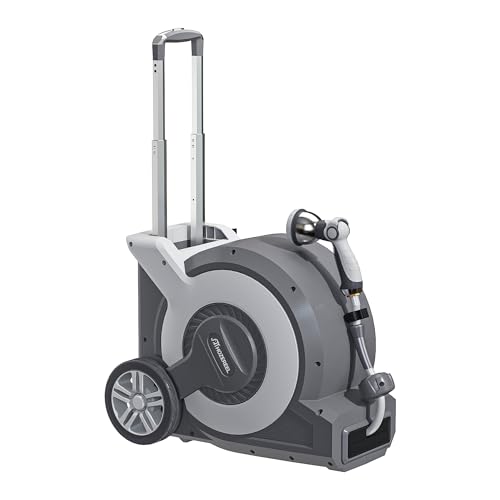 Portable Trolley Cart Retractable Hose Reel 1/2"x 100FT