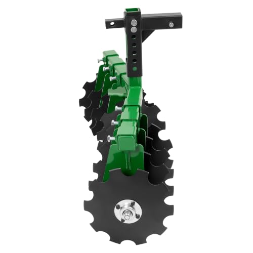 WUTIST 35" Disc Harrow Plow Attachment Green Compatible with All ATV, UTV - color: Black+Green