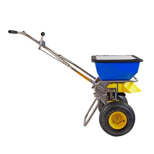 Spyker Winter Weather De-Icing Kit: Ergo-Pro 50 Pound Winter Spreader with 5 Pound Handheld Spreader