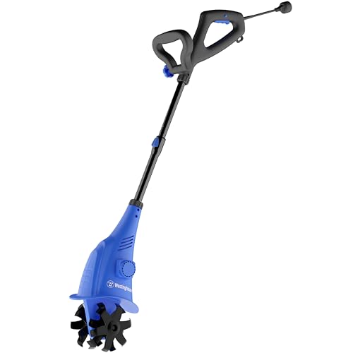 Westinghouse 6-Inch, 2.5 Amp Corded Electric Mini Tiller Cultivator for Gardening, Lightweight, 4 Steel Blades - style: 6 in. Mini Tiller