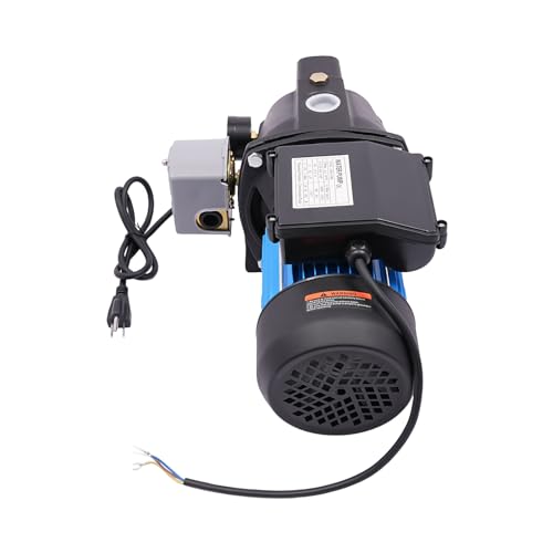 Deep Well Jet Pump, Cast Iron Convertible Pump with Ejector Kit, Well Depth Up 0-25ft, Automatic Pressure Switch (1HP) - size: 0.75HP