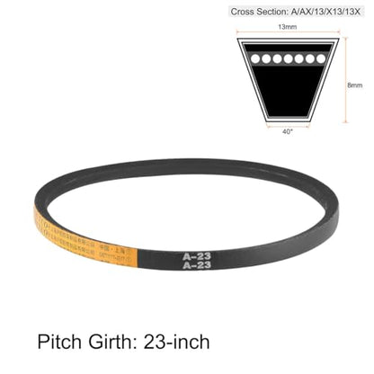 uxcell A23 V-Belts 23" Pitch Length, A-Section Rubber Drive Belt 2pcs - size: 23"