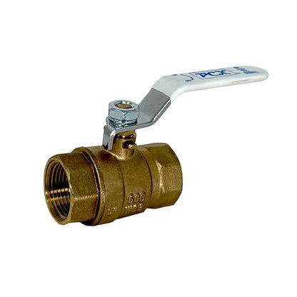 [10-Pack] PROCURU 3/4-Inch FIP Female NPT Threaded (FxF) Heavy Duty Brass Ball Valve, Full Port, 600 WOG, LF Certified Safe (3BT075-10P) - size: 0.75 Inch (10-Pack), style: Heavy Duty (FxF)