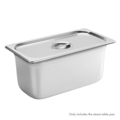 New Star Foodservice 1/3 Size Stainless Steel Steam Table Pan, 12.8 x 7.0 x 6.0 Inches, 18/8 Stainless Steel, 24 Gauge, NSF Certified (Set of 6) - size: 1/3, style: 6" Deep