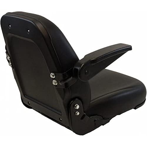 116-2943 Black Seat Fits Bobcat, New Holland, JLG, Caterpillar, Case