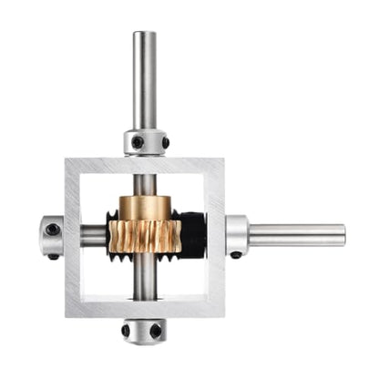 uxcell Gear Box 90 Degree Right Angle Worm Gearbox 1:20 Reduction Gearbox 1 Module 20 Teeth Worm Gear Aluminum Frame Simple Mechanical DIY Module with 8mm Shaft, 100x100x50mm(LxWxH) - size: 8mm Shaft, style: 1:20 Small