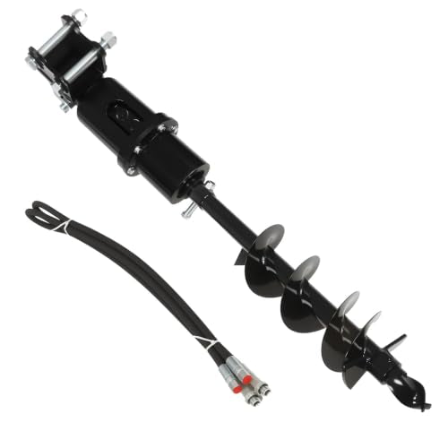 8 Inch Hydraulic Auger Compatible with 1-1.5 Ton Mini Excavator