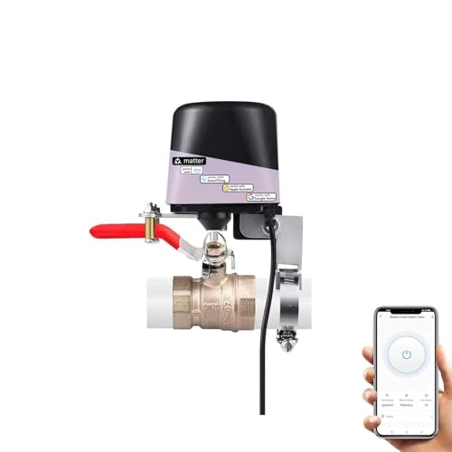 Jinvoo Matter Smart Water Valve, Matter Valve, Electric Smart Valvee, Automatic Ball Valvee Watering Timer, Sprinkler Controller, for Applee Home, Alexa, Google, SmartThingss, Requires Matter Hub