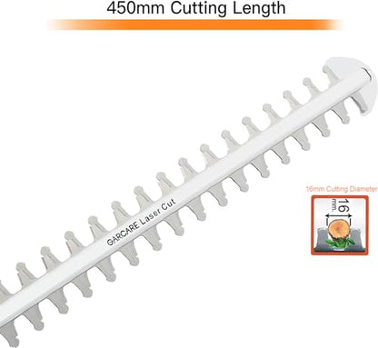 GARCARE Electric Pole Hedge Trimmer with 18 inch Dual-Action Laser Cut - size: Pole Hedge - 18 inch