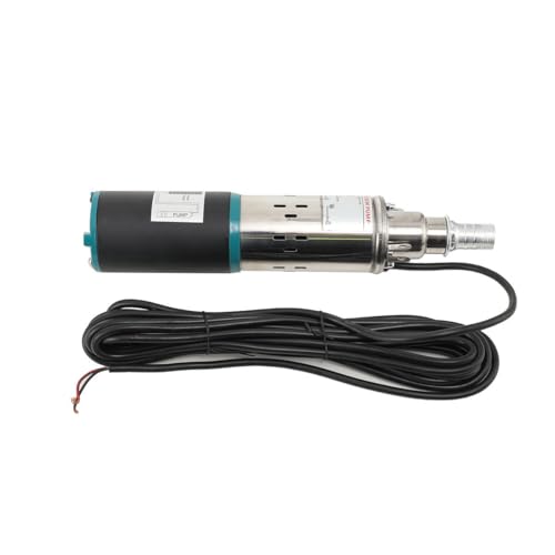 12V DC Submersible Deep Well Pump, Solar Water Pump - Black