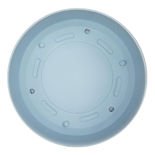 Bloem Mathers 12" Modern Plastic Planter with Saucer, Misty Blue, 2-Pack - color: Misty Blue, size: 12" (Pack of 2)