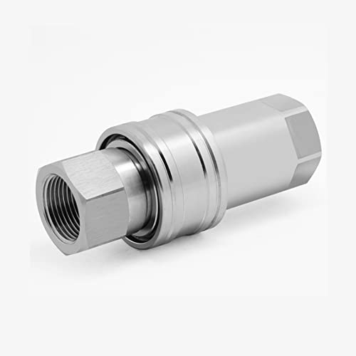 1/4 NPT Ag ISO 7241-A Hydraulic Coupler, CEKER Poppet Pioneer Style Hydraulic Quick Connect Tractor Coupling,Carbon Steel Poppet Valve 2Set - size: 1/4" 2set