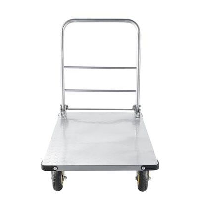 VEVOR Heavy Duty Platform Truck, 2000 LBS Steel Large Flatbed Cart with 360° Swivel Wheels & Brakes, Foldable Platform Hand Push Truck Dolly for Easy Storag/Groceries/Garage/Warehouse (36" X 24") - size: 35.4 x 23.6 x 35.4 in /900 x 600 x 900 mm