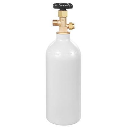 VEVOR CO2 탱크, 1.1kg(2.5파운드) 새로운 알루미늄 합금 실린더, 라이트 그레이 스프레이 코팅이 된 CO2 에어 탱크, CGA320 밸브 및 조절 가능한 압력, 생맥주 디스펜싱 및 소다 메이커용 DOT 승인 실린더 - size: 2.5 lbs