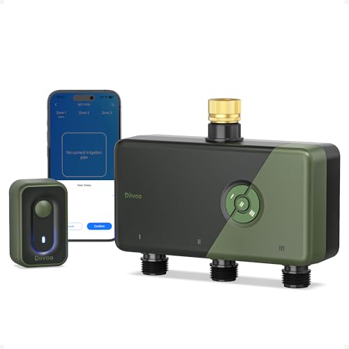 Diivoo Brass Smart WiFi Sprinkler Timer 3 Zone - size: 3 Outlets