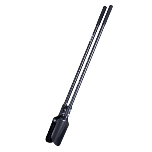 VEVOR 57.5" Post Hole Digger, Heavy Duty Post Hole Digger with Carbon Steel Measurement Handle, Manual Hole Digger with Metal Blade, for Digging, Cultivating, Yard Work, Gardening - style: Carbon Steel