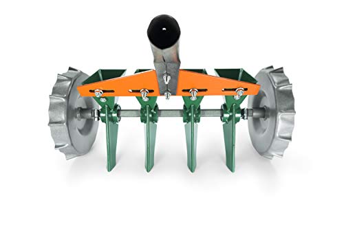 Varomorus Metal Precision Manual Seeder for Vegetables Greens Onion Radish Beets (4-Row) - size: 4-Row