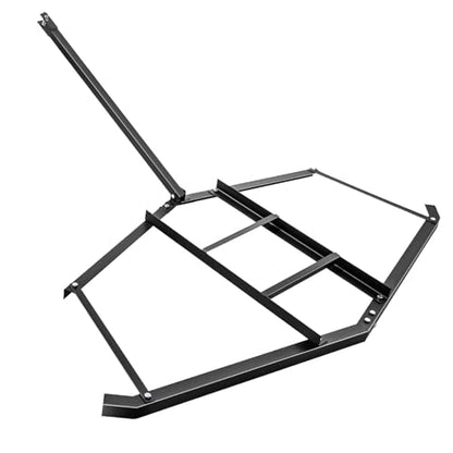 Towallmark Heavy Duty Tow Behind Drag Harrow Rake – 60 Inch Reversible Design, Adjustable Bars – Perfect for Leveling Gravel Driveways, Soil, Gardens, Fields, Arena Maintenance – Compatible with ATV,