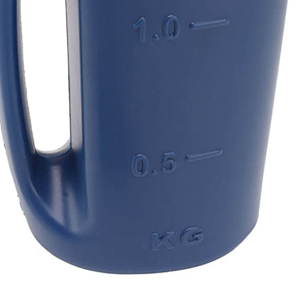 Handheld Fertilizer Spreader Hand Held Grass Seed Spreader Crop Spreading Salt Sowing Pot (Blue) - color: Blue