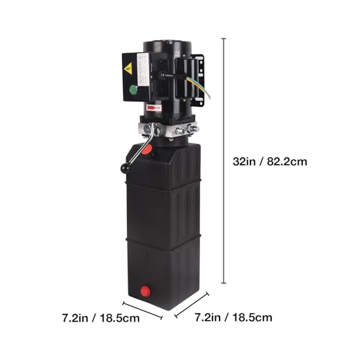 Doppy Hydraulic Pump 16 Quart, 4 Gallon Hydraulic Power Unit 220V 2HP 3450 RPM Single Phase Electric Hydraulic Car Lift Pump for Dump Trailer Car Lifting & Industrial