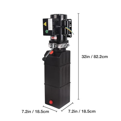 Doppy Hydraulic Pump 16 Quart, 4 Gallon Hydraulic Power Unit 220V 2HP 3450 RPM Single Phase Electric Hydraulic Car Lift Pump for Dump Trailer Car Lifting & Industrial