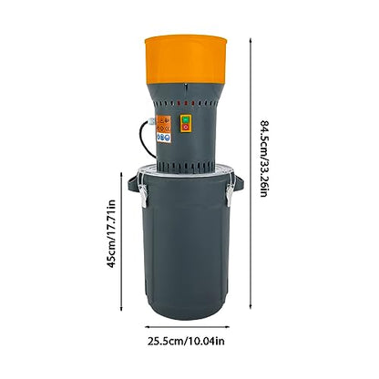Electric Corn Grinder Mill 110V 1000W 19000RPM Automatic Agricultural Feed Grain Mill, Dust-free Dry Cereals Wheat Grinder Flour Mill with 5 Sieves, 6.6Gal Detachable Bucket for Home Farm - size: 1000W, 5 Sieves, w/ 25L(6.6Gal)Bucket