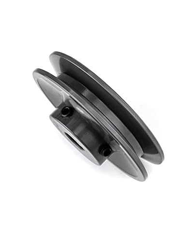 QWORK Single Groove Web Sheaves, 3.95" OD 5/8" Bore V-Belt Sheave for V-Belt, AK4158