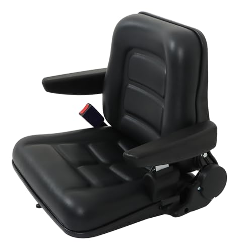 GXYWADY Universal Adjustable Forklift Seat Replacement for Excavator Forklift Tractor Skid Loader Backhoe Dozer Telehandler