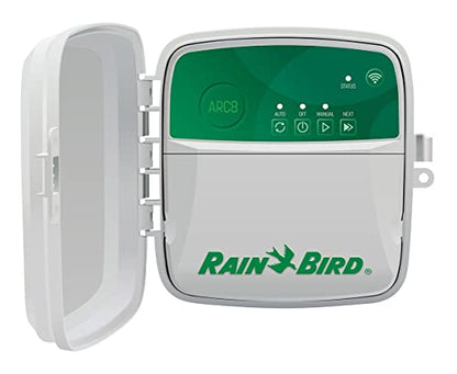 Rain Bird ARC8 App-Based Indoor/Outdoor Smart WiFi Irrigation Sprinkler Timer/Controller, 8-Zone/Station, EPA WaterSense Certified, Compatible with Alexa, Indoor/Outdoor 8-Station - style: Indoor/Outdoor 8-Station