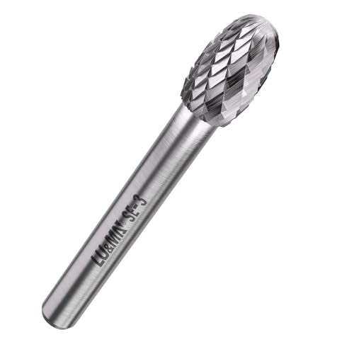 LU&MN SE-3 Tungsten Carbide Burr, 3/8" Head 1/4" Shank, 1 Pcs - size: SE-3