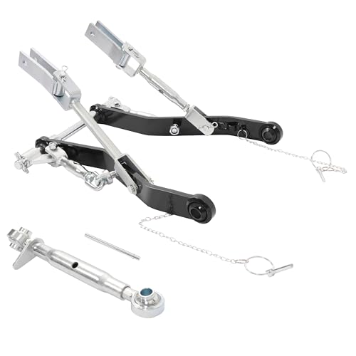 ALMULOO 3-Point Hitch Kit Assembly Compatible with Kubota B-Series Compact Tractors, Category 1 Heavy Steel+White Zinc, Powder Coated+Galvanized, Does Not Fit BX Series Tractors