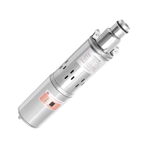 Deep Well Submersible Pump DC 12V 180W Electric Solar Powered Water Pump, 5.3 GPM Flow, 82ft Lift, Farm Ranch Irrigation Submersible Bore Hole Deep Well Pump - color: DC 12v 180w, 5.3 Gpm