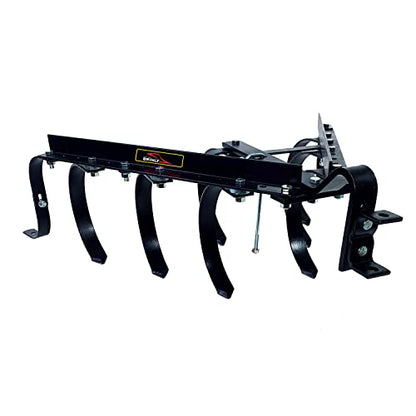 Brinly Sleeve Hitch Adjustable Tow Behind Cultivator, 18" by 40", Hammered Black
