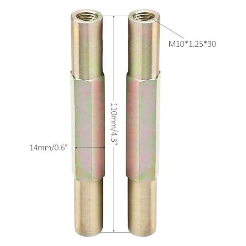 2pcs M10 Go Kart Steering Tie Rod Ball Sway Bar Steering Kit Tie Rods For Go Cart Off Road ATV Accessories Quad Bike Mini Bike Scooter DIY Parts (110mm(4.3inch)) - size: 110mm(4.3inch)